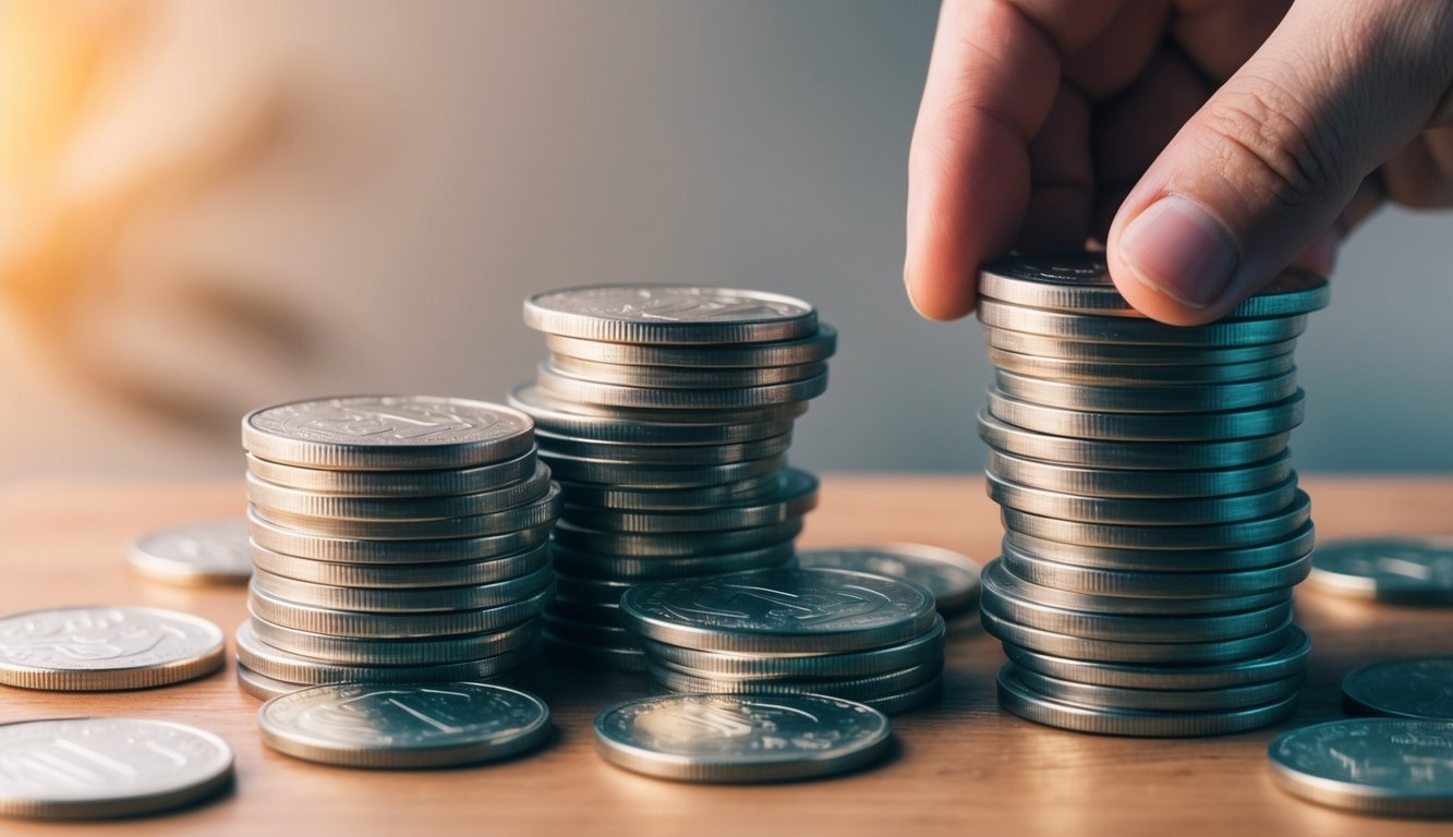 A stack of HUSD coins being exchanged for goods and services