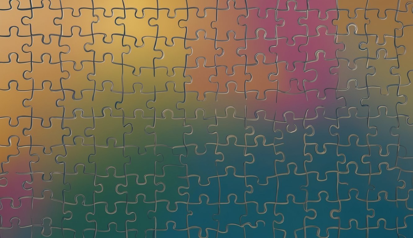 A network of interconnected puzzle pieces forming a seamless and cohesive whole