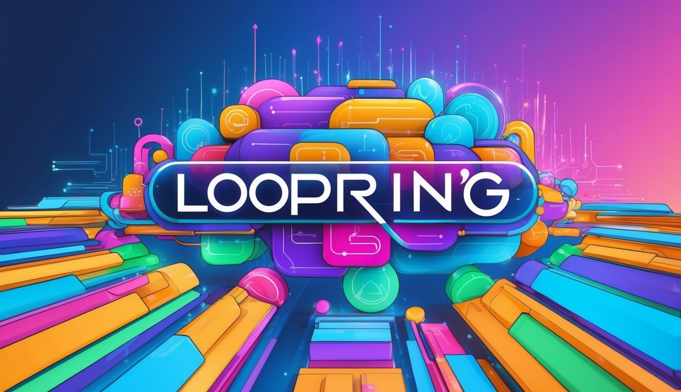 A colorful, abstract representation of Loopring's technology and its impact on the digital asset market