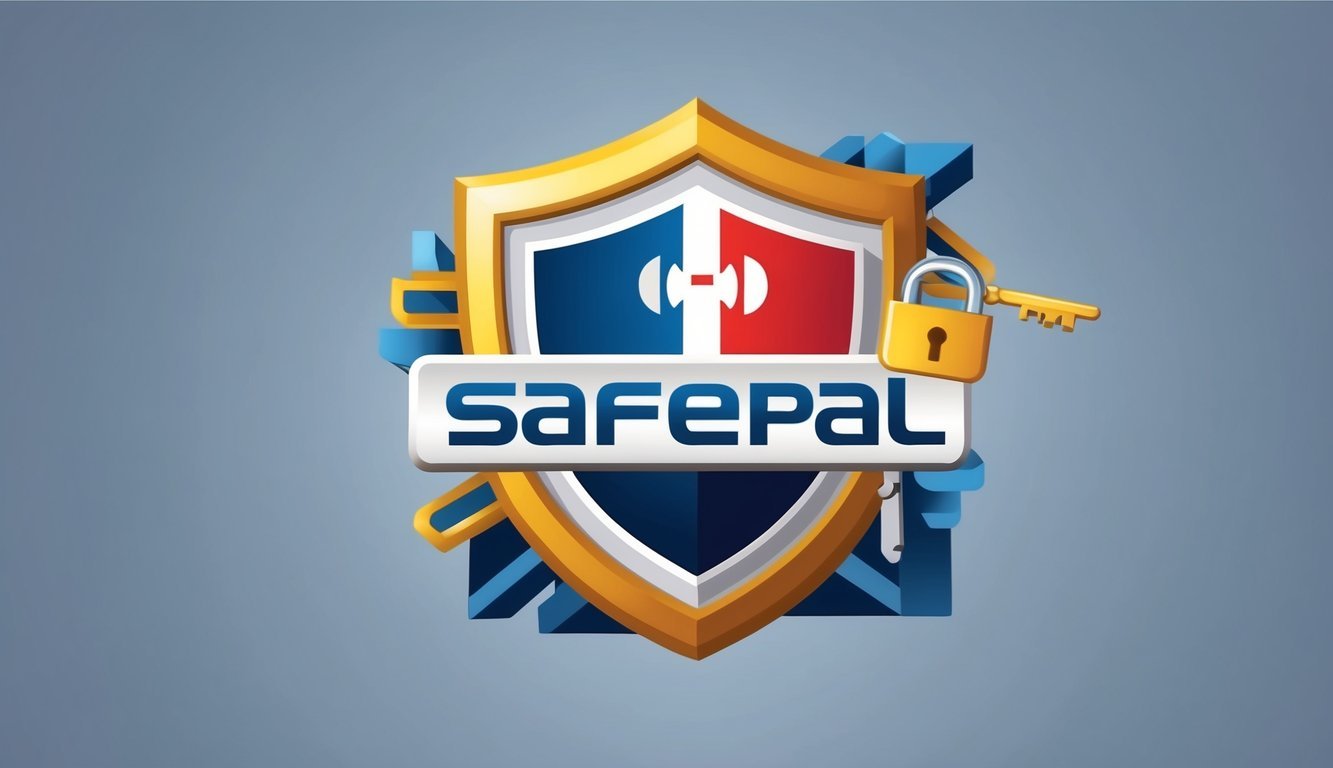 A SafePal (SFP) logo surrounded by a shield, lock, and key symbolizing security and protection